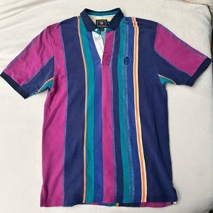 Vintage 90s Chaps Ralph Lauren Multicolor Color Block Striped Polo Shirt Large